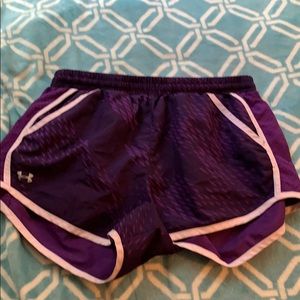 Purple Under Armour shorts